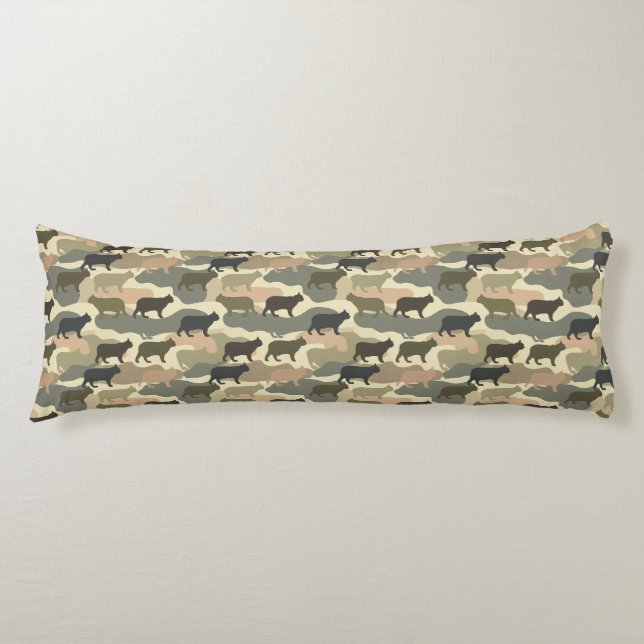 Coussins Longs Cale Camouflage Nature Décoration Maison Intempore (Devant)