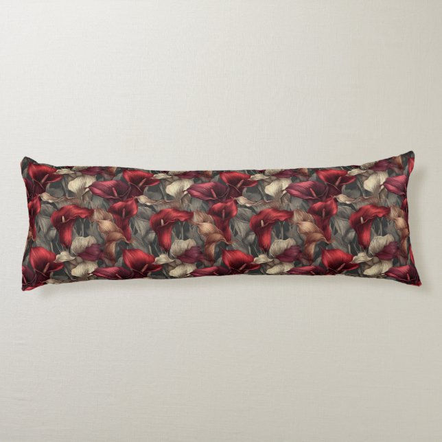 Coussins Longs Calla Lilies Texture Décor Rustique Victorien Mate (Dos)