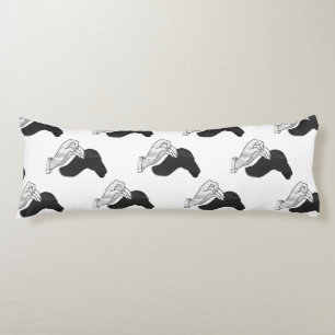 Coussins Longs Camion Silhouette à la main