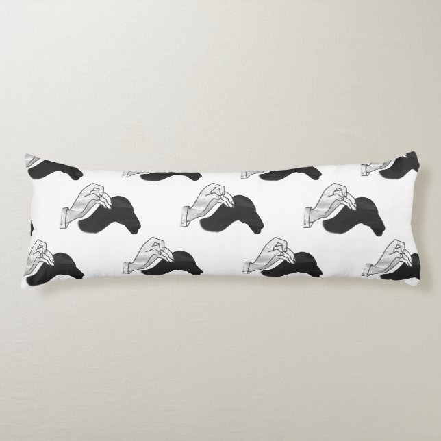 Coussins Longs Camion Silhouette à la main (Devant)