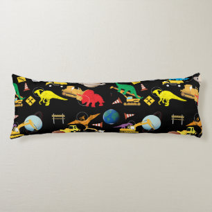 Coussins Longs Camions de construction Astronaut Dinosaures dans