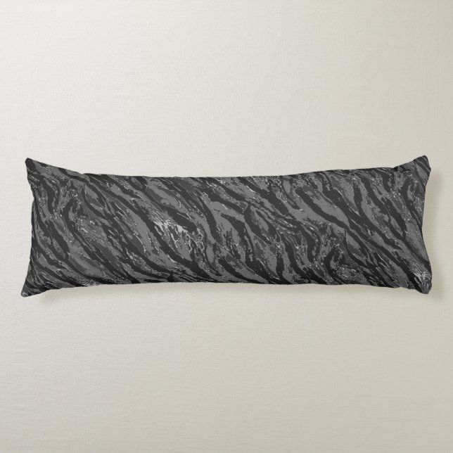 Coussins Longs Camo rayé gris (Devant)