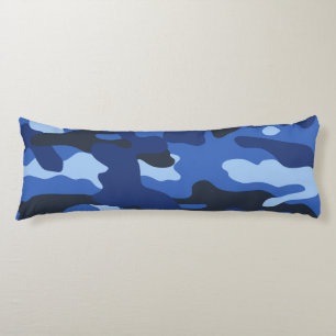 Coussins Longs Camouflage Bleu Camo Motif de l'armée
