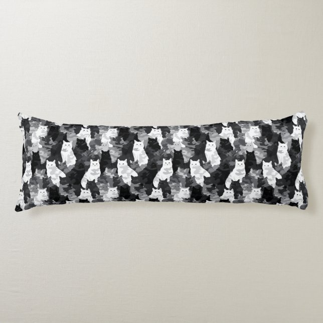 Coussins Longs Camouflage de chat Décoration botanique de la mais (Devant)