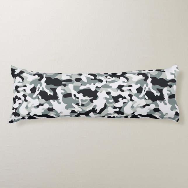 Coussins Longs Camouflage Poussière de Neige (Devant)