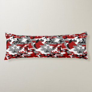 Coussins Longs Camouflage rouge et gris, Militaire, Armée