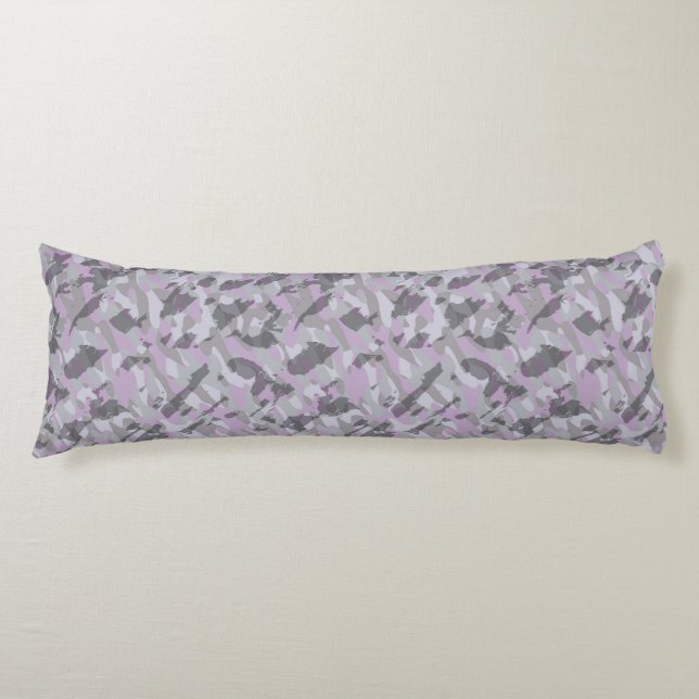 Coussins Longs Camouflage violet abstrait (Devant)