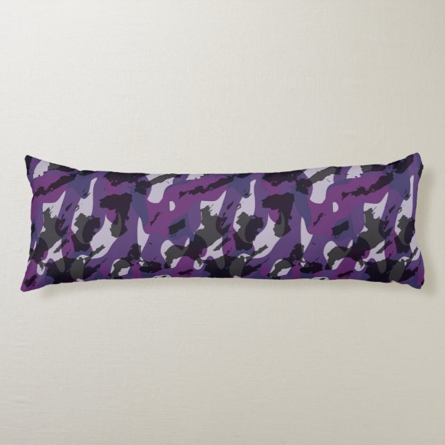 Coussins Longs Camouflage Violet Abstrait (Devant)