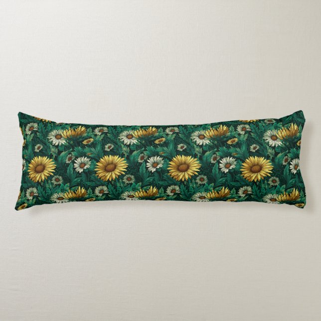 Coussins Longs Canapé bohème Daisy Nature Intérieur Décor (Devant)