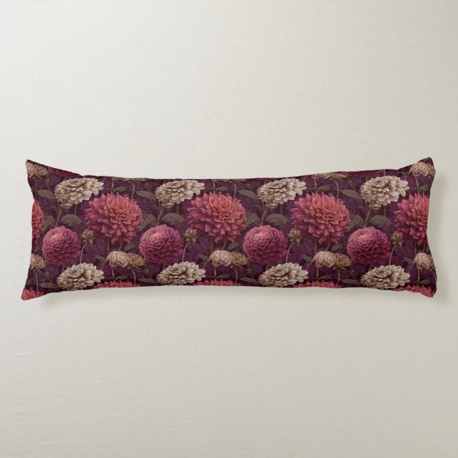 Coussins Longs Canapé moderne déco condo fleur de dahlias (Devant)