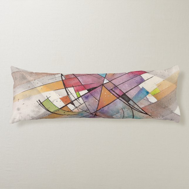 Coussins Longs CANTATA en TONALITÉ PASTELLEUSE Art Abstrait (Devant)