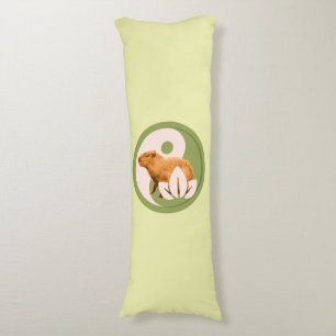 Coussins Longs Capybara Zen Yin Yang Nature Paisible