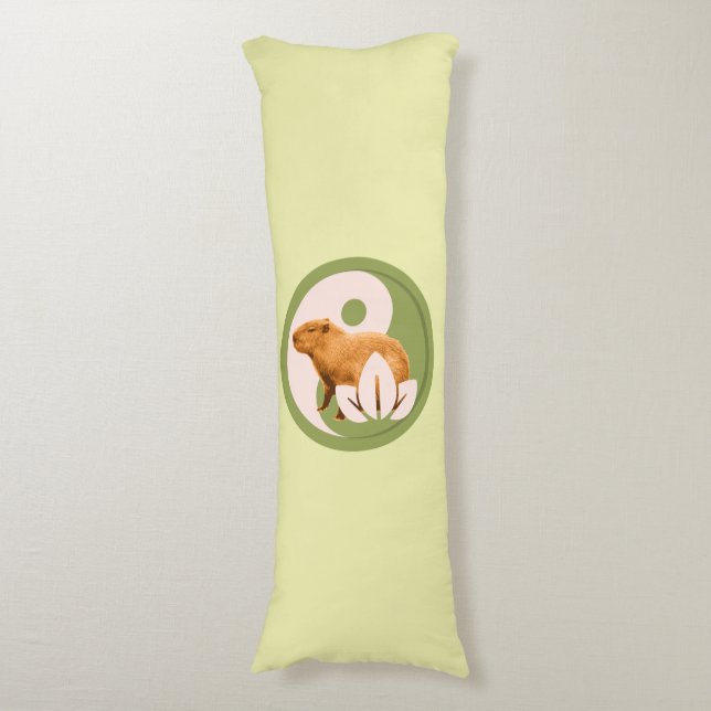 Coussins Longs Capybara Zen Yin Yang Nature Paisible (Devant (Vertical))