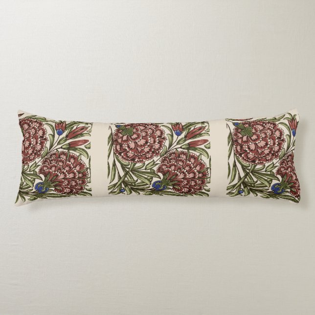Coussins Longs Carreau de fleur d'œillet Art antique rustique De  (Devant)