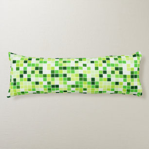 Coussins Longs Carreaux de Piscine, Carreaux de Mosaïque Verts, M