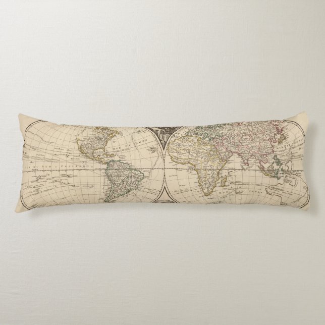 Coussins Longs Carte 9 du monde (Devant)