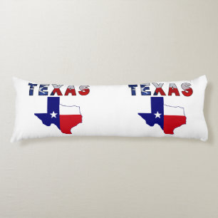 Coussins Longs Carte des drapeaux avec le Texas