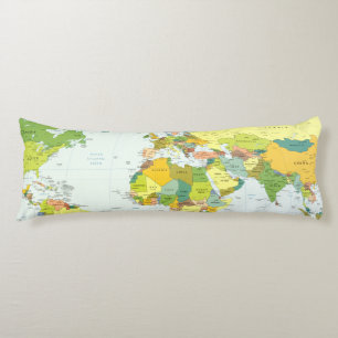 Coussins Longs Carte du monde Atlas Poster Politique : Décoration