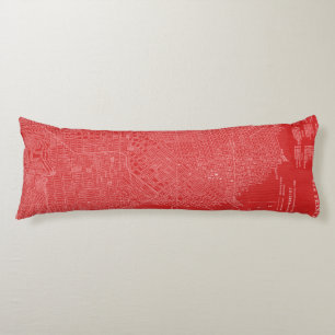 Coussins Longs Carte graphique de San Francisco