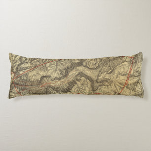 Coussins Longs Carte topographique de la vallée 2 de Yosemite