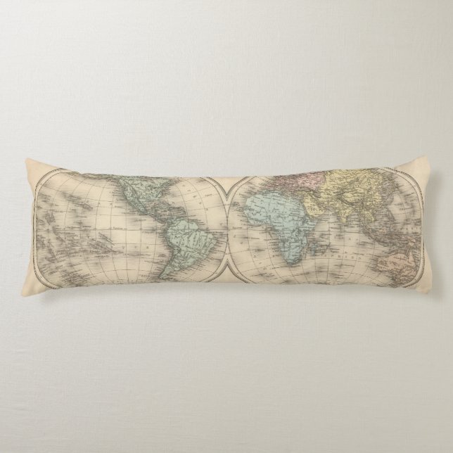 Coussins Longs Cartes du monde (Devant)