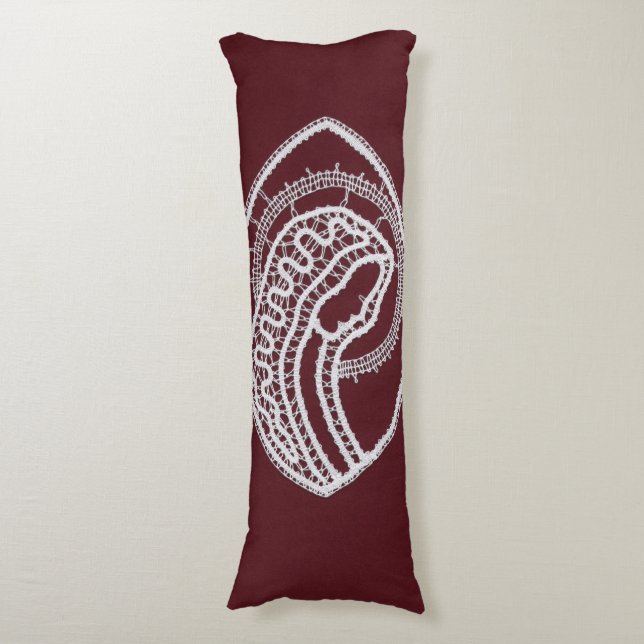 Coussins Longs Catholic Sainte Vierge Marie, dentelle  (Devant (Vertical))