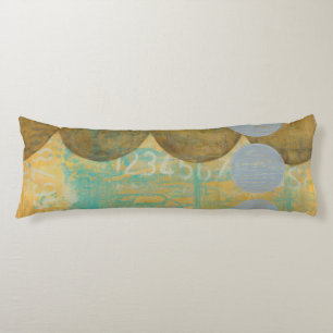 Coussins Longs Cercles Brown et gris foncés avec des nombres