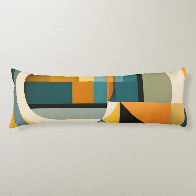 Coussins Longs Cercles et rectangles d'abstraction géométriques r (Devant)