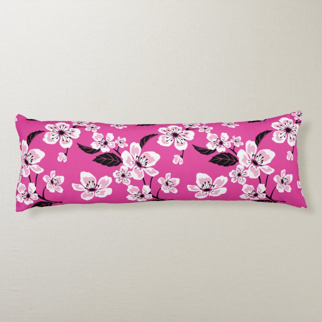 COUSSINS LONGS CERISIER EN FLEURS - SAKURA (ROSE) (Dos)
