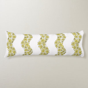 Coussins Longs Chaîne de marguerite Fleur laide rayures jaune