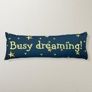 Coussins Longs Champ d'étoiles sur Deep Midnight Blue Sky