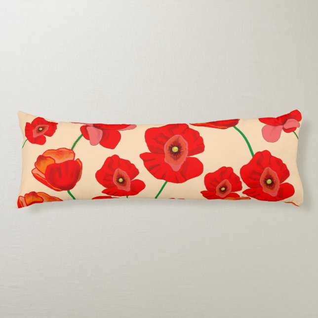 Coussins Longs Champ Red Poppy (Devant)