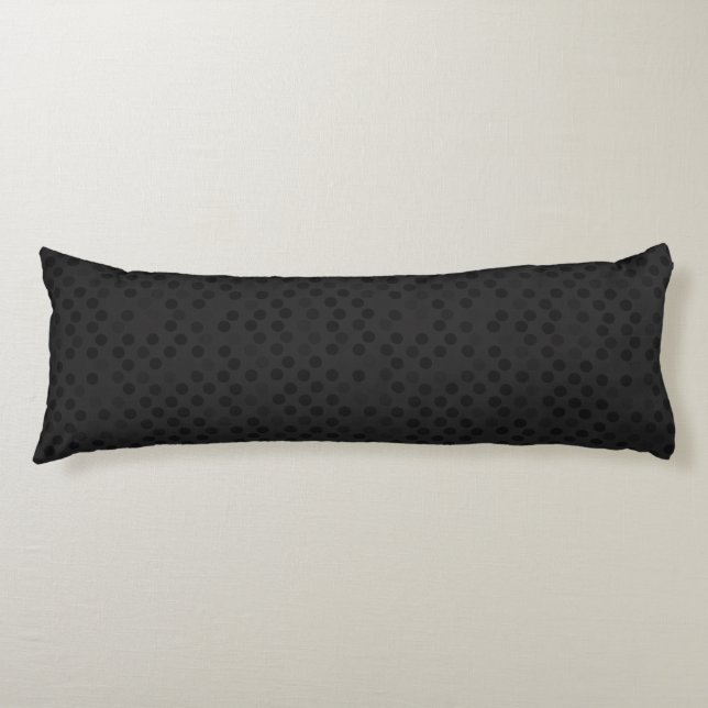 Coussins Longs charbon noir et pois gris (Devant)
