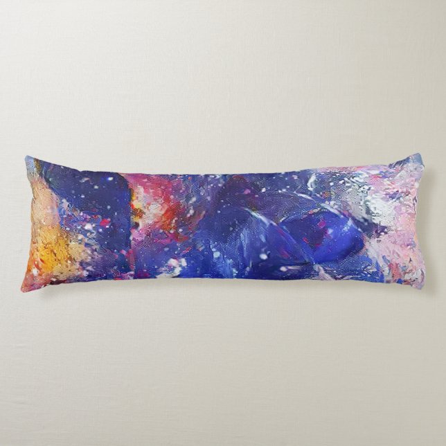 Coussins Longs Chat Abstrait cosmique Dreamscape (Devant)