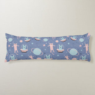 Coussins Longs Chats spatiaux mignons
