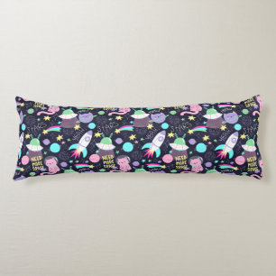 Coussins Longs Chats spatiaux mignons