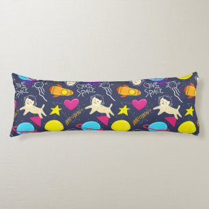 Coussins Longs Chats spatiaux mignons