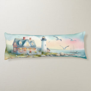 Coussins Longs Chemin vers le Cottage Littoral au Phare