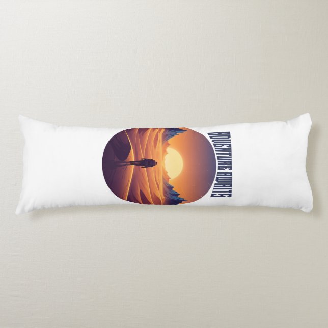 Coussins Longs Chemise Désert Aventure — Chasser les Dunes & Ciel (Devant)