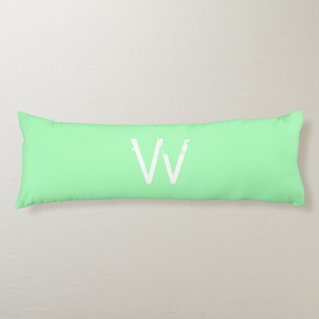 Coussins Longs Chic Monogram Mint Green (Devant)