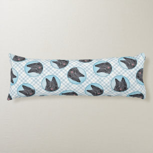 Coussins Longs Chien de peinture noir de mouton belge Groenendael