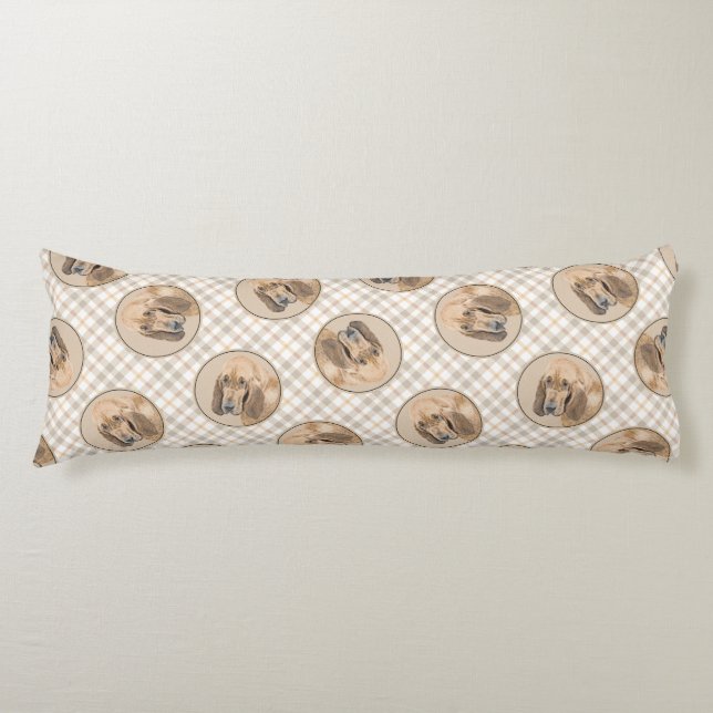 Coussins Longs Chien de Saint-Hubert Peinture Rouge Mignon Chien  (Devant)