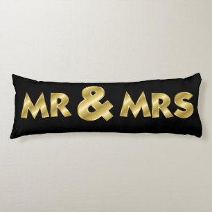 Coussins Longs Chimmering Gold Mr & Mrs Black