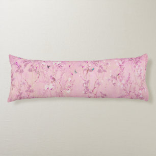 Coussins Longs Chinoiserie rose