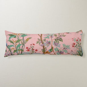 Coussins Longs Chinoiserie rose