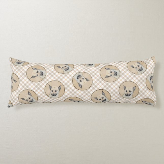 Coussins Longs Chinook Chiot Pointé Oreilles Peindre Animal Chien (Devant)