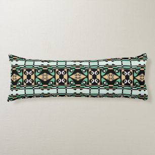 Coussins Longs Chintz bohème 50 Pastel Green Peach Black