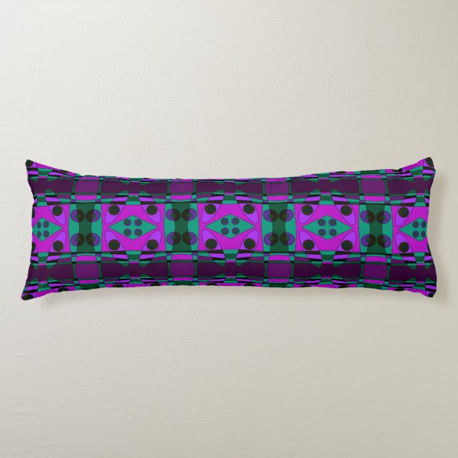 Coussins Longs Chintz bohème 54 vert pourpre (Devant)