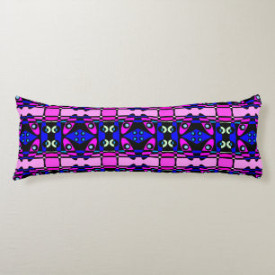 Coussins Longs Chintz bohème 82 bleu rose noir