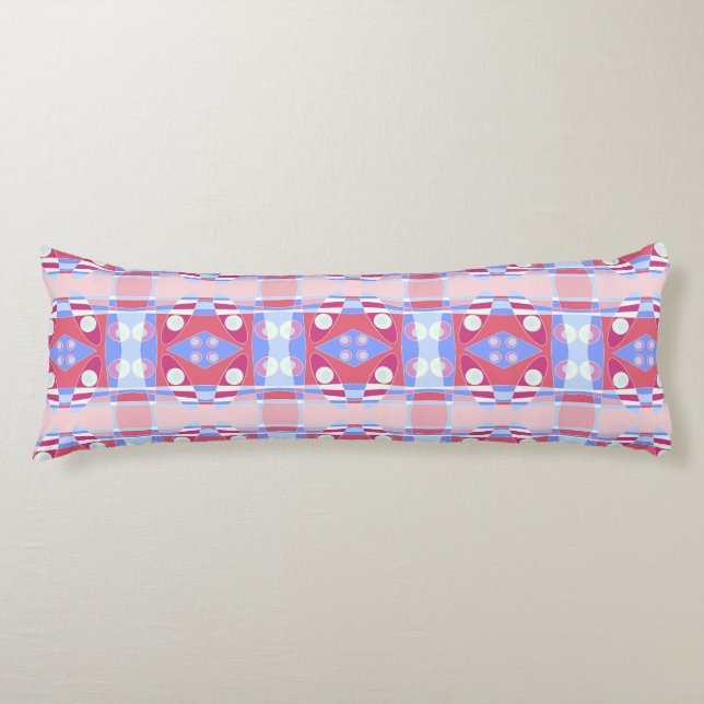 Coussins Longs Chintz de Bohême 111 Pastel Bleu Rouge (Devant)